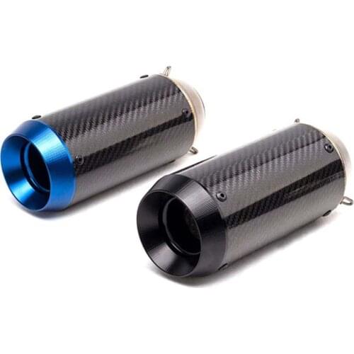 Universal Motorcycle Exhaust Pipe Carbon Fiber CNC Exhaust for R1 CBR650F MT07 S1000R R6 R25 Muffler Racing Exhaust With Sticker