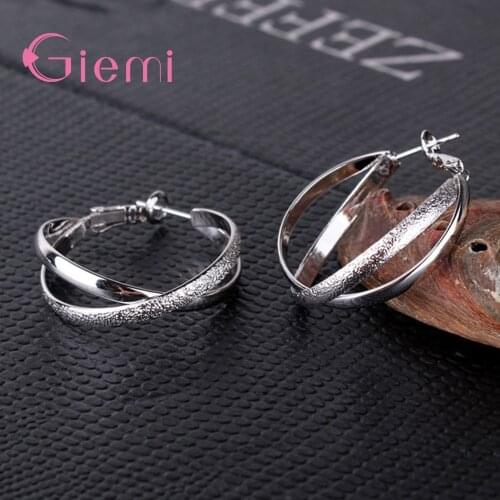 Charming Infinity Hoop Earrings Silver/Gold/Rose Gold Color Women Trendy Jewelry High Quality 925 Sterling Silver Brincos