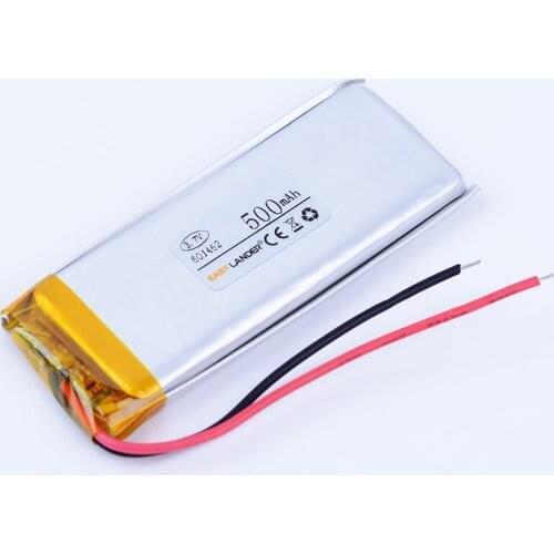 10pcs/Lot 601462 3.7V 500mAh Rechargeable Lithium Li Polymer Li-ion Battery For mp3 mp4 DVR GPS PSP PDA bluetooth Speaker toys