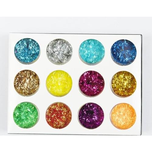 12Bottles/Set Nail Glitter Strip Flakes 12-Colors 3D Nail Decoration Wire Lines Sequins UV Gel Nail Art Strip Flakes Accessories