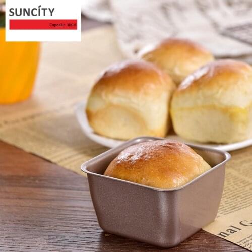 3pcs/6pcs Non-Stick Fondant Biscuit Cake Bread Desserts Bakery Mould Mousse Box Loaf Pudding Pan Tin Kitchen DIY Tools Bm-053