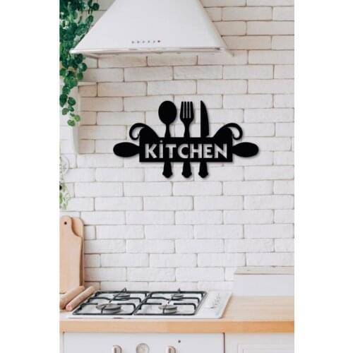 Wooden Decorative Black Kitchen Written Kitchen Table Ornament