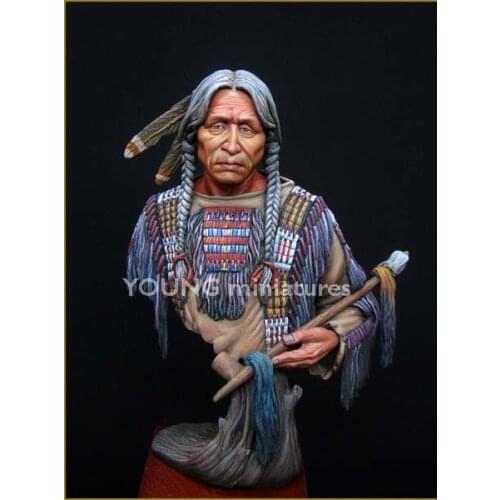 DIY 1/10 BUST Resin Figure Model Kit Historical Film Figure Indian Model