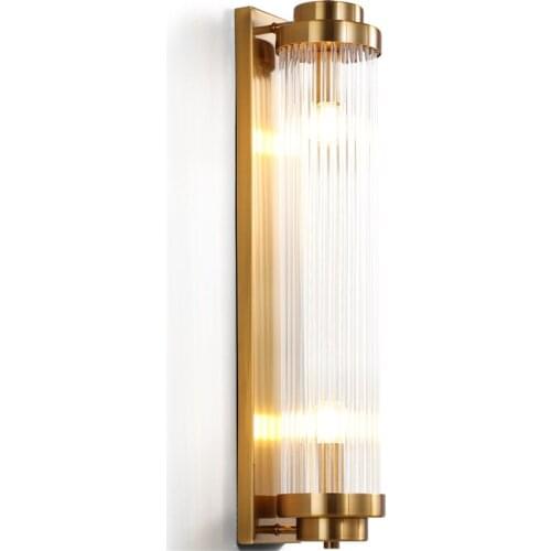 European Luxury Glass Shade Wall Lamps Bedroom Aisle Crystal Bar Luster Sconce Wall Light Living Room Background Modern Lighting