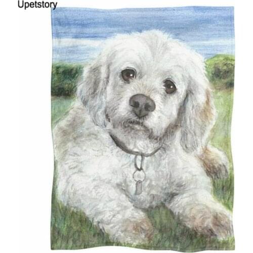 Upetstory Clumber Spaniel Prints Fleece Throw Blanket Home Bedding Products Nap Sofa Couch Quilts Air Condition Flannel Blankets
