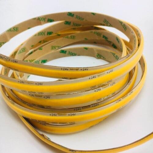 5M High Density Flexible Cob Led Strip Light 14W/M DC12V 24V White/Warm White/Yellow/Red/Blue/Green Led Light Free Shipping