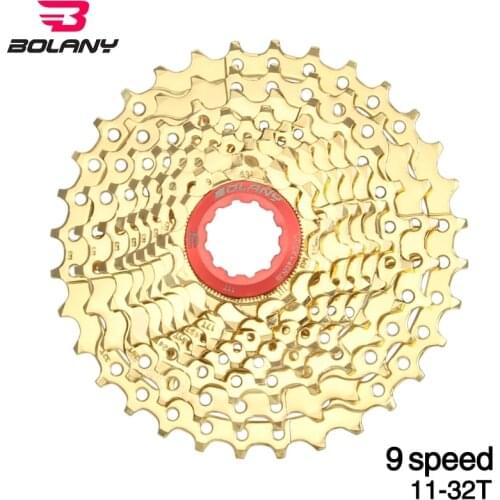 BOLANY 9 Speed 11-32T Bicycle Gold Bike Cassette Freewheel Road Bike Cycling For Bicycle Accessories