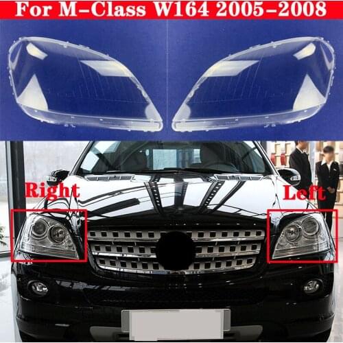Auto Light Caps For Benz ML W164 ML350 ML500 2005-2008 Car Headlight Cover Transparent Lampshade Lamp Case Glass Lens Shell