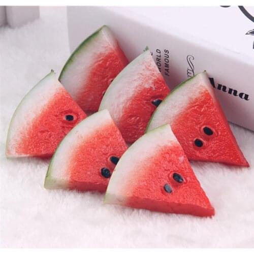 1/2/6/8/10pcs Small Artificial Watermelon Slices Fake Fruits Artificial Fruit Lifelike Decorative Fruits For Kitchen Home Decor