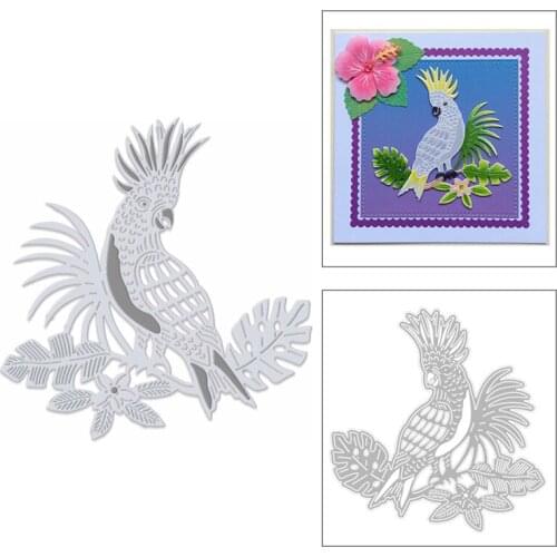 2020 New Animal Parrot Bird Metal Cutting Dies and Leaves Die Cut Scrapbooking For Crafts Greeting Card Making No Stamps Sets