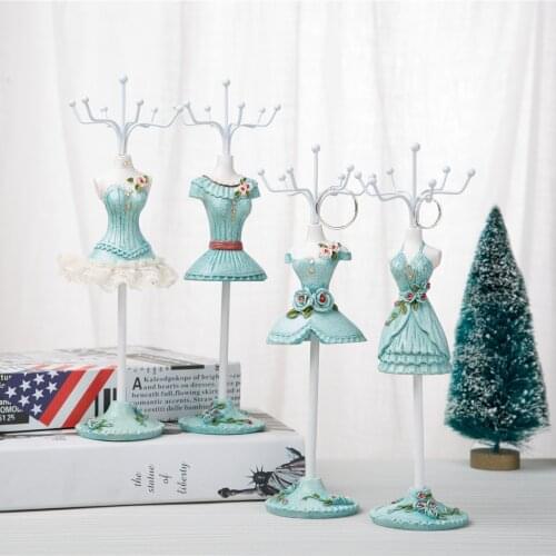 Cute Girl Bedroom Dressing Table Iron Ornament Decoration Earrings Necklace Bracelet Decor Hanger Holder Storage Shelf Jewelry