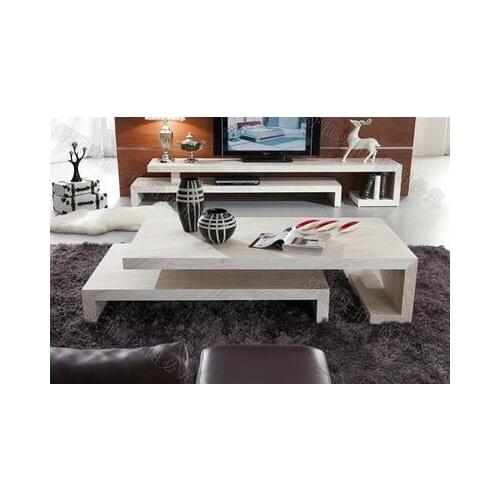Ran marble long tea table retractable mobile tea table living room travertine furniture can be customized