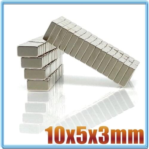 20/50/100/200/500pcs 10x5x3 mm Cuboid Block Magnets 10mmX5mm Neodymium Magnet 10x5x3mm Permanent NdFeB Strong Magnet 10*5*3 N35