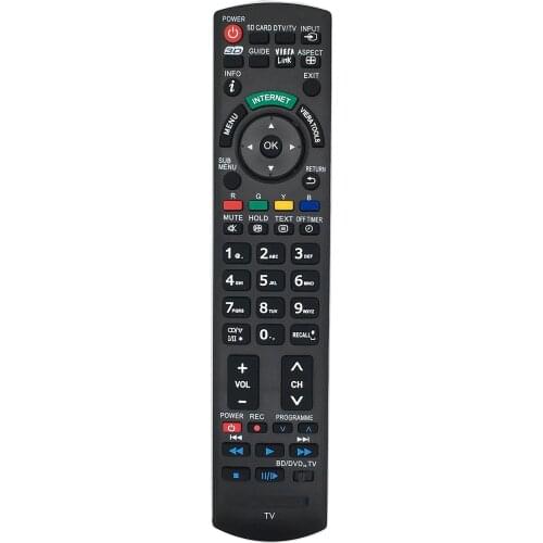 New N2QAYB000659 For Panasonic LCD LED 3D TV BD DVD TX-P42VT30 TX-P50U10E TX-L32S10B TV Remote control