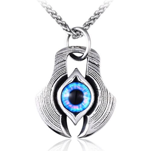 316L stainless steel Sky Eye Color Eye Mens Pendant Necklace Fashion Jewellery for women