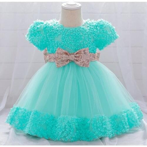 Baby Girl Dress 1 Year Birthday Dress Girl Party Wedding Dress Tutu Princess Dress For Girl Children Vestidos Glitter Bowknot