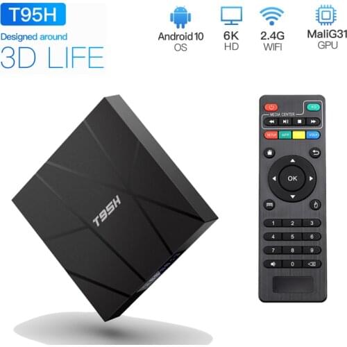 T95H Smart TV Box Android 10 Allwinner H616 Quad Core 4G 64G 4K Media Player 6K Google Play Youtube 2.4G Wifi H.265 Set Top Box