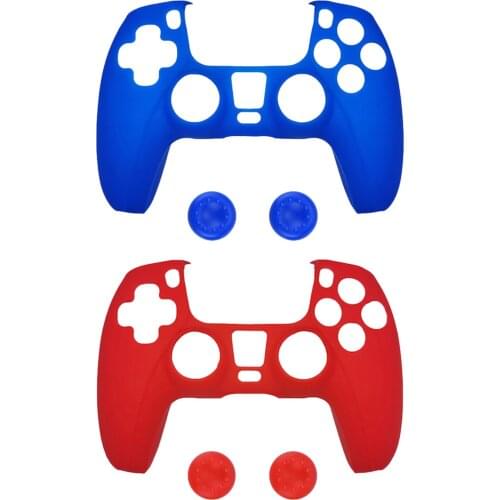 PS5 Silicone Case Skin Protective Cover Joystick Thumb Stick Grips Anti-Slip Cap For PlayStation PS5 Controller Dualsense
