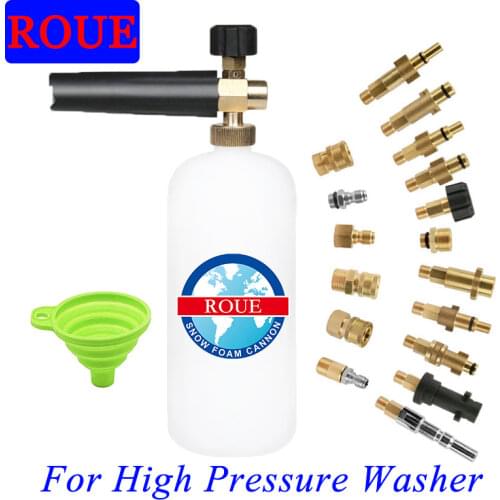 Car Wash Snow Foam Lance With Different Kinds Male Thread Adaptors Soap Foamer Gun Washer With Adjustable Nozzle Sprayer