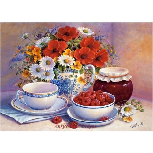 Needlework for embroidery DIY French DMC High Quality - Counted Cross Stitch Kits 14 ct Oil painting - Wild Strawberries