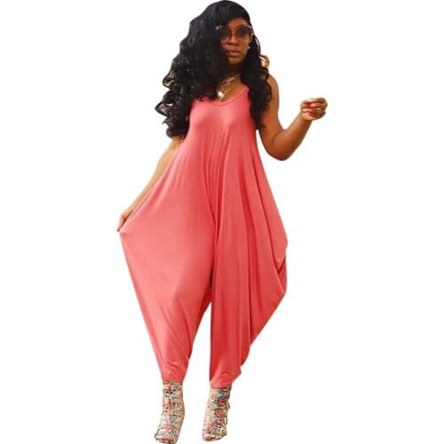 S-3xl Plus Size Women Clothing Jumpsuit Casual Elegant Loose Tank One Piece Outfit Fashion Summer 2021 Wholesale Dropshipping