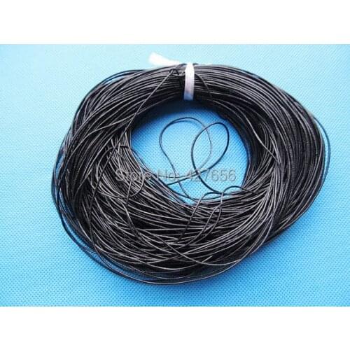 100Yds 1mm Black/Brown Genuine Leather Cords String Rope,Jewelry Beading String,For Bracelet & Necklace,DIY Jewelry Accessory
