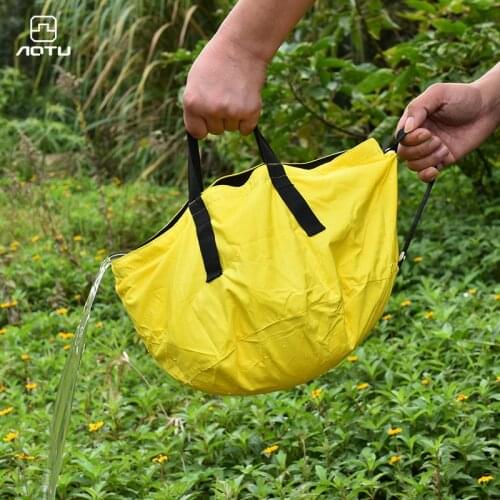 12L Folding Washbasin Portable Outdoor Bucket Water Bag Travel Washbasin Water Storage Outdoor Vegetable and Fruit Washing Basin