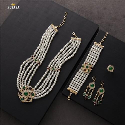 Wedding pearl jewelry set for women fashion jewelry set pearl jewelry set