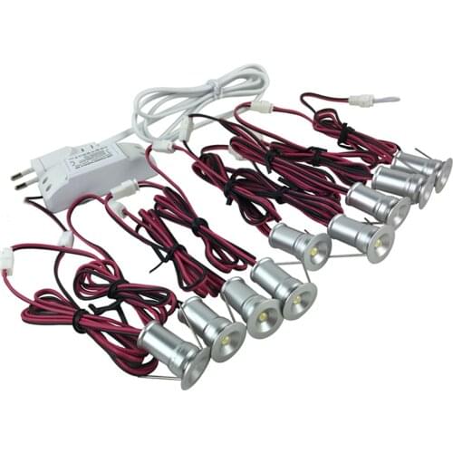 1W Mini Led Ceiling Downlight 15mm Cutout Recessed Spotlight 120D AC85-277V Driver Indoor Cabinet Lighting Small Spot 9pcs/set