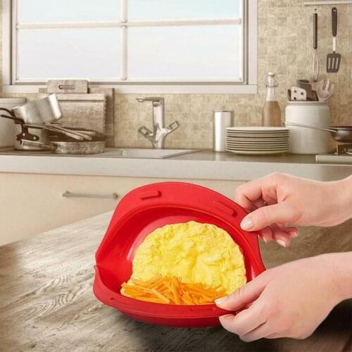 Microwave Oven Silicone Omelette Molds Tools Egg Roll Baking Tray Egg Roll Maker Steamers