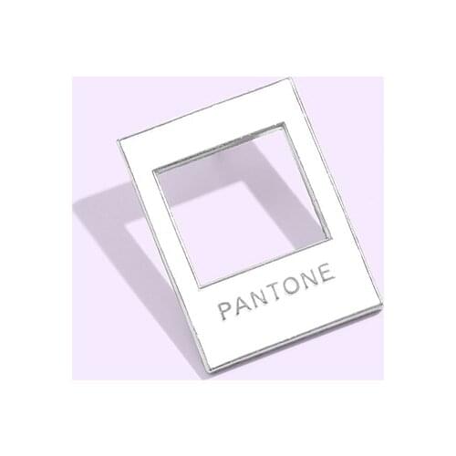 New Creative Fun Framework Design Brooches Gold Sliver Window PANTONE Enamel Pins Badges Simplicity Gifts for Friends