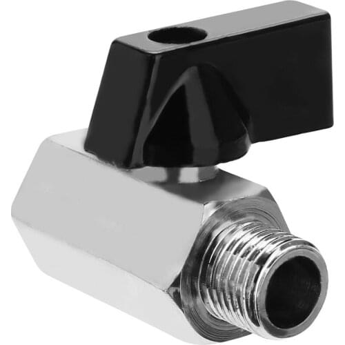 1Pcs New Mini Brass Ball Valve 1/4"1/2" BSP Air Oil Water Ball Valve MxF Air Compressor Accessories