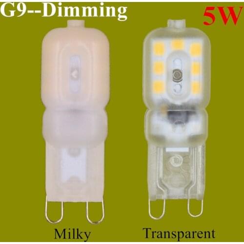 10PCS Hot sale Dimmer G9 led corn lamp AC220V 5W SMD2835 LED Crystal Silicone Replace 25W halogen Low-carbon energy lamps