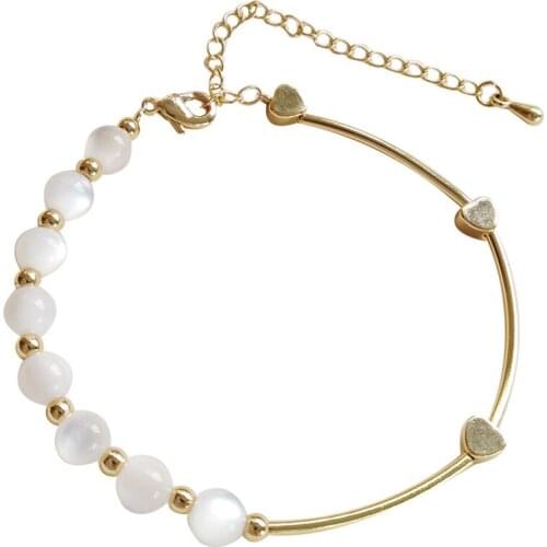 10 pcs/lot fashion jewelry accessories metal heart beads bracelet