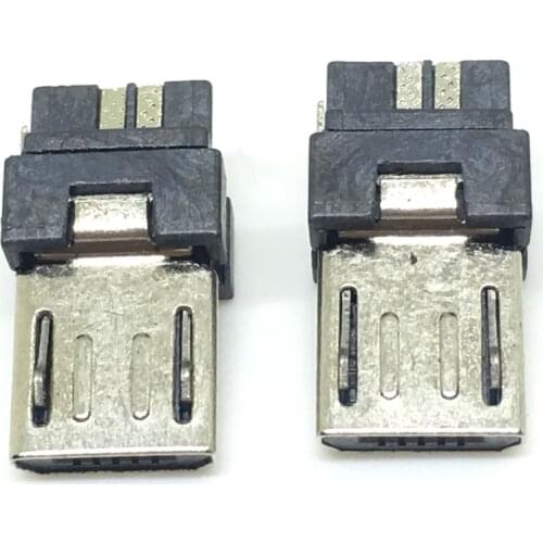 10Pcs Mini USB Micro 5-pin male Connector Jacks Socket SMD Surface-Mount