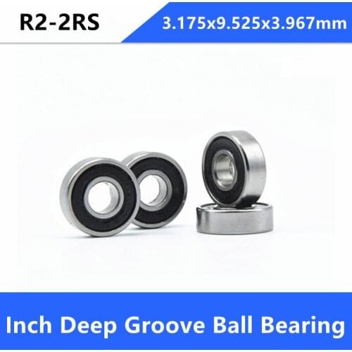 100pcs/lot R2-2RS R2RS R2 2RS RS 1/8" x3/8" x5/32" inch rubber sealed bearing Deep Groove Ball bearing Mini 3.175x9.525x3.967 mm