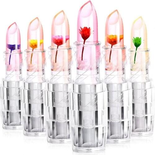 3g Lip Balm Fuller Moisturizing Plant Extracts Temperate Lipstick With Flowers Lip Plumping Gloss