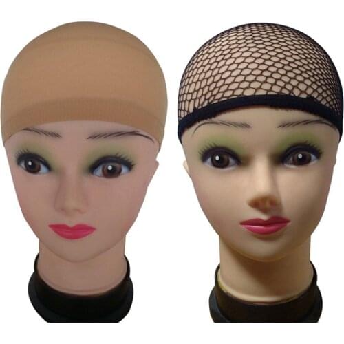 3Pcs Fashion Women Nylon High Elasticity Stocking Mesh Wig Caps Hats Hair Net Mesh & Stocking Shape Elastic Soft