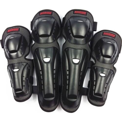 4pc Motorcycle knee elbow pads Motocross knee protectors Shin Guards protective Gears for skiing skating racing riding