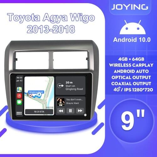 Joying 1 din 9” Android 10 Car Radio Stereo Car Intelligent System For Toyota Agya Wigo 2013-2018 Carplay Subwoofer DSP SPDIF