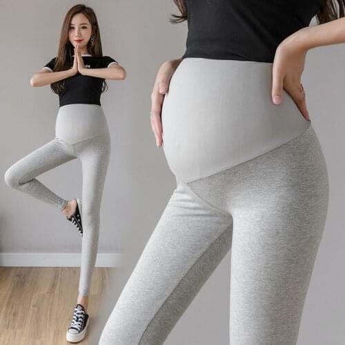 Pregnant women pants summer thin section pregnant women leggings nine-point body pants yoga pants sports magic pants stretch