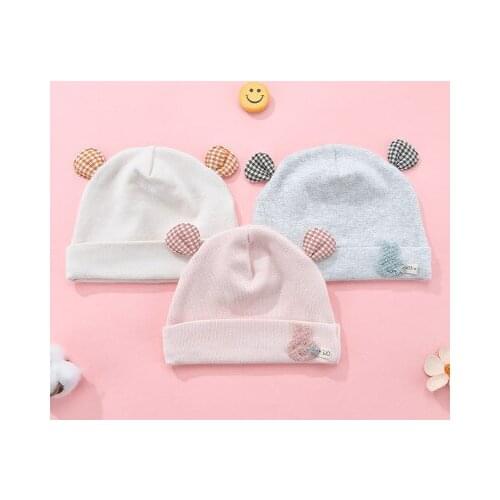 Spring Autumn Winter Baby Hat small Ears Cute Cartoon Bear Kids Hats For Newborns Warm Baby Cap For Girls Boys Bonnet Baby Hat
