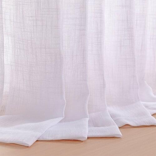 Elka Solid White Tulle Curtain For Living Room The Bedroom Modern Organza Voile Curtains Finished Window Sheer Curtains Panel