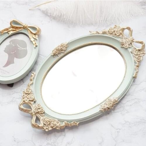 European-style bow resin tray creative fruit plate cake tray cosmetic jewelry box storage ornaments
