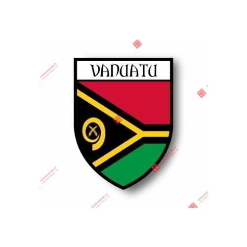 Interesting Stickers Decal Souvenir Vinyl Car Shield City Flag World Crest Vanuatu Car Window Body Decorative Stickers