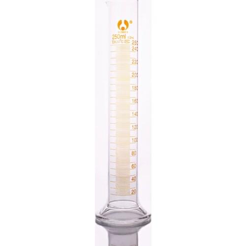 High borosilicate glass measuring cylinder,Capacity 250ml,Graduated Glass Laboratory Cylinder