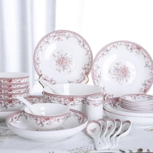 Bone china 16PIECES Guci tableware dishes set test simple household fresh bowl household gifts