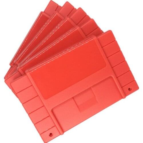 RED color Game Cartridge Replacement Plastic Shell For NTSC SNES game card 16BIT game card Shell