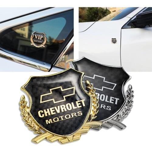2Pcs 3D Metal Car Stickers Auto Side Door Window Badge Decals Accessories For Chevrolet Tahoe Equinox Cruze Malibu Captiva Trax