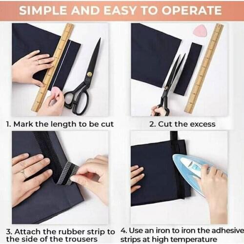 New Trousers Edge Shortening Self-adhesive Trouser Patch DIY Supplies Leg Cloth Sewing Trouser Mouth Paste 1pc K9Q6